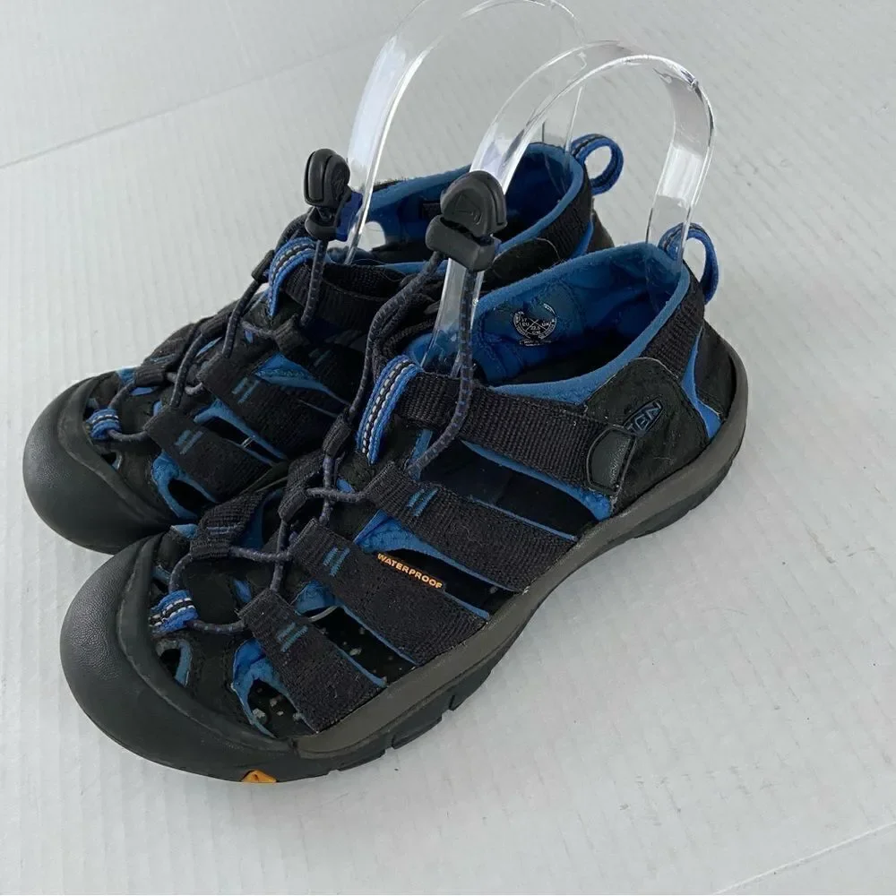 Keen‎ Newport H2 Kids Youth Sz 4 Blue Waterproof Sandals Unisex Hiking Shoes